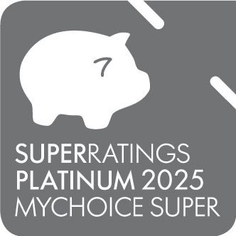 Super Ratings Platinum 2023 MyChoice Super logo