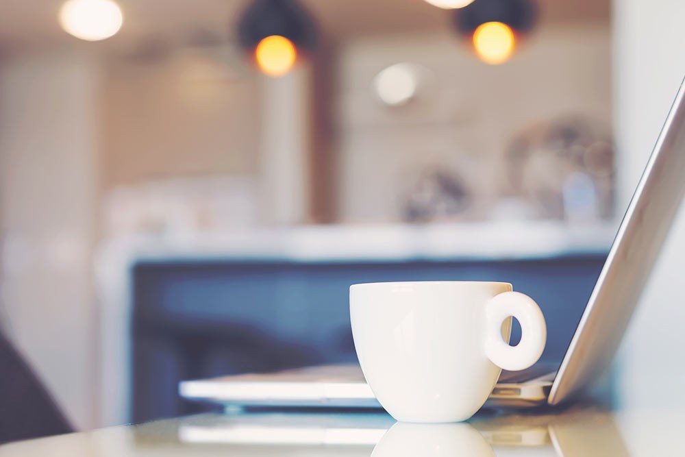 A cup of coffee.