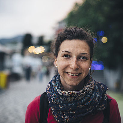 A smiling person.